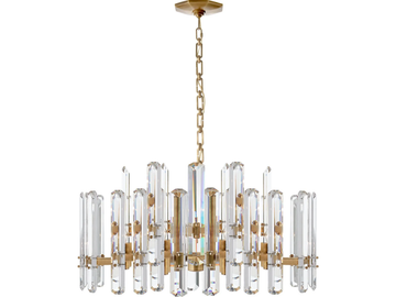 BONNINGTON - Large Chandelier in Polished Nickel with Crystal by Visual Comfort Europe - view 2